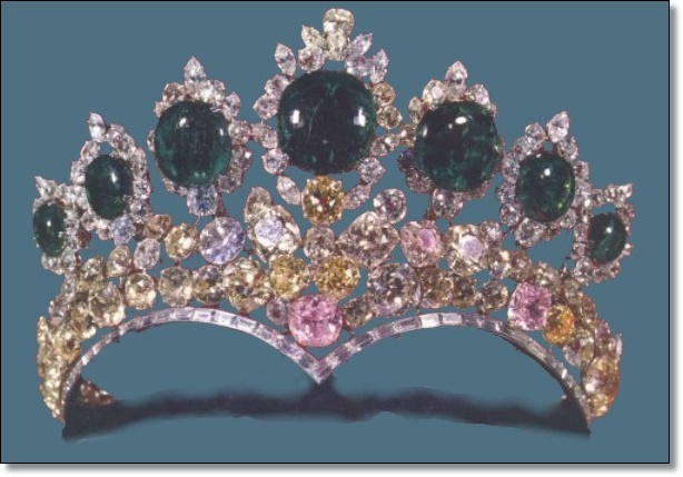 Empress Farah of Iran's Seven Emeralds Tiara