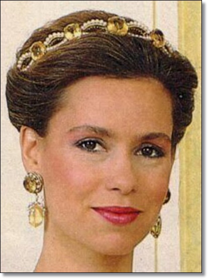 Grand Duchess Joséphine Charlotte of Luxembourg's Citrine & Pearl Bandeau