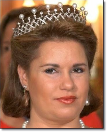 Grand Duchess Josephine Charlotte of Luxembourg's Pearl & Diamond Choker Tiara