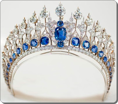 Queen Emma of the Netherlands' Sapphire Parure Tiara